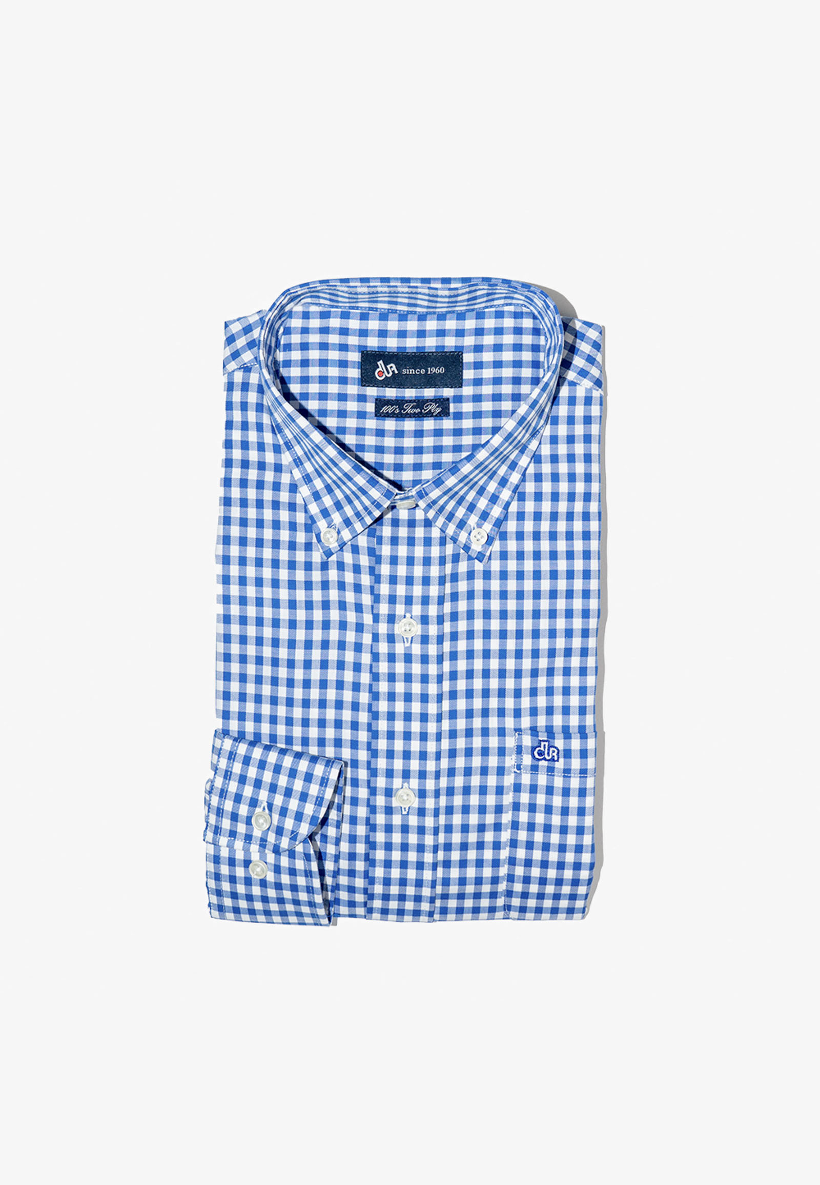 10210103-113575-A Regular-fit 100's Two-ply cotton checked shirt - Image 1
