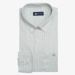 100's Two-ply cotton checked shirt