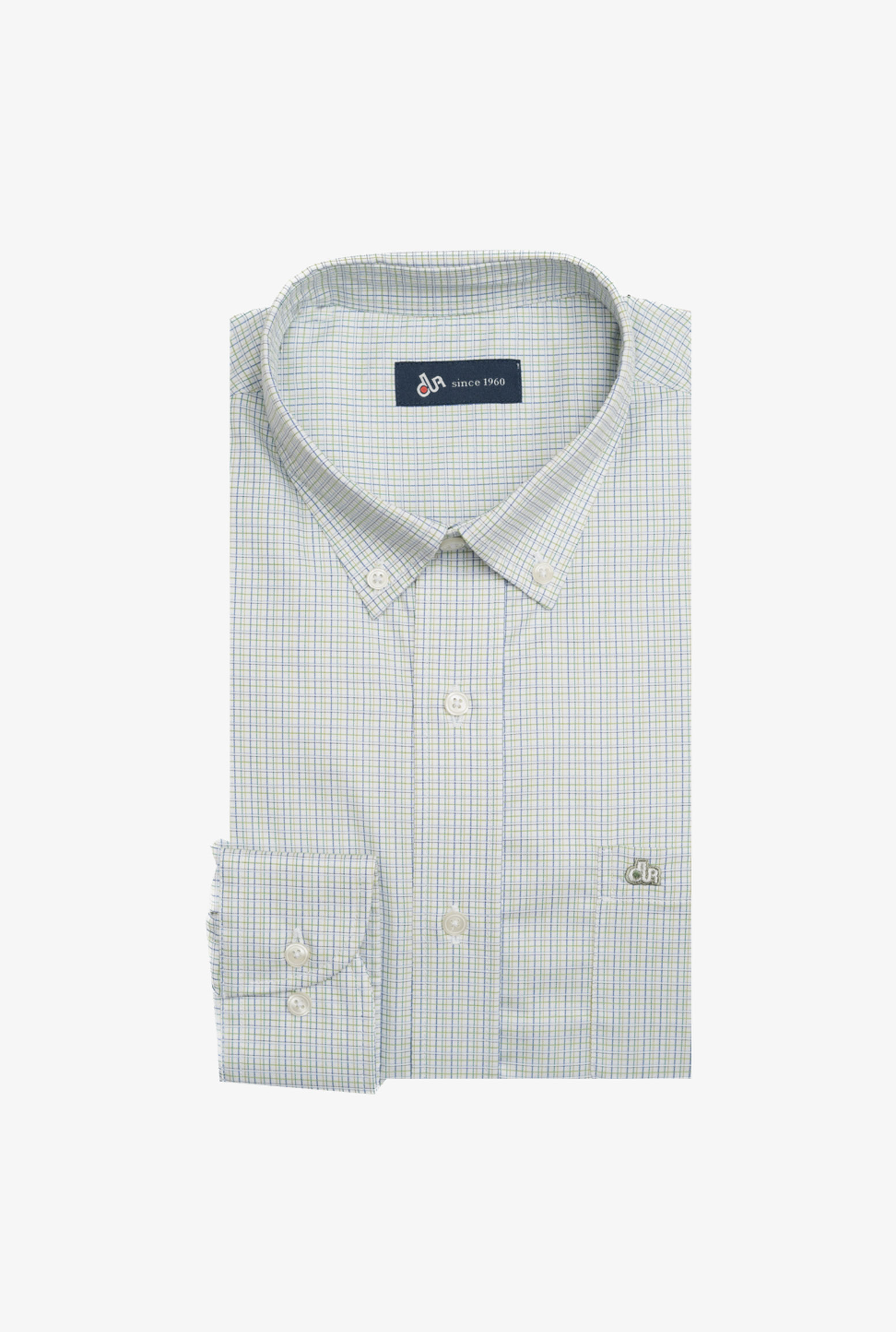 10210114-113580-A 100's Two-ply cotton checked shirt - Image 1