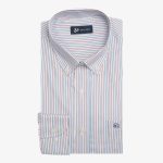 Regular-fit 100's Two-ply cotton striped shirt