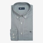 100's Two-ply cotton checked shirt