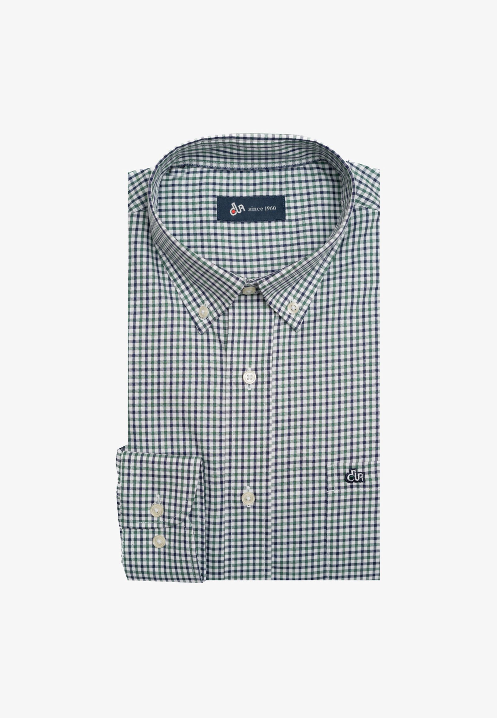 10210117-113586-A 100's Two-ply cotton checked shirt - Image 1