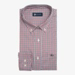 100's Two-ply cotton checked shirt