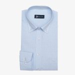 100's Two-ply cotton checked shirt
