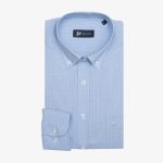 100's Two-ply cotton checked shirt