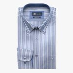 Two-toned striped shirt regular line