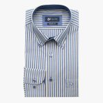 Two-toned striped shirt regular line