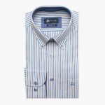 Two-toned regular line striped shirt