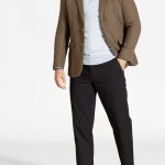 Tweed wool blend brown-oil  blazer