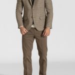 Pied de Poule brown wool blend blazer