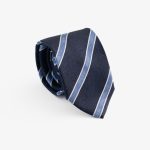 Striped design silk tie
