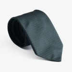 Silk gauze effect pine green tie
