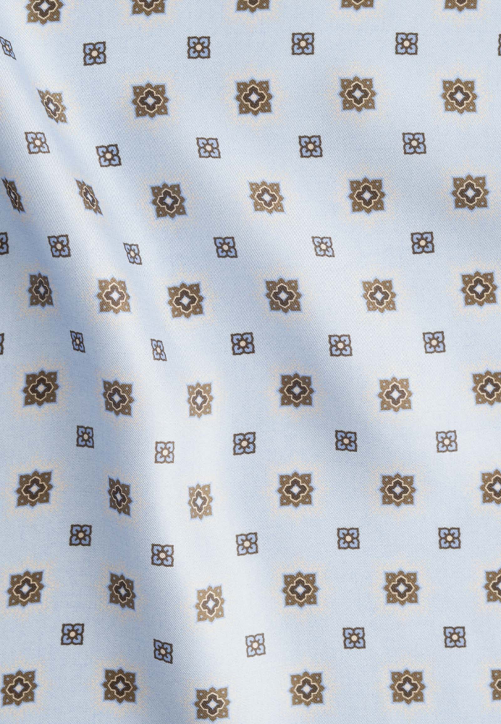 78120040-780236-C Light blue-brown silk pocket square - Image 1