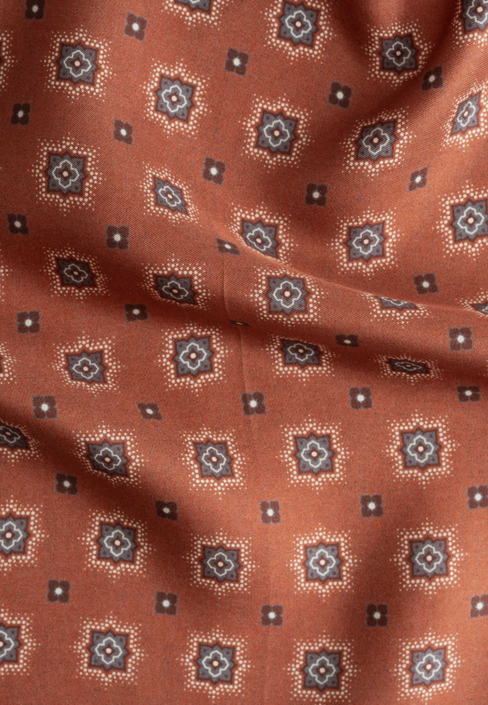 78120040-780237-C Τerracotta silk pocket square - Image 1