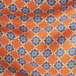 Orange silk pocket square