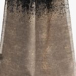 Black-beige scarf 100% Wool