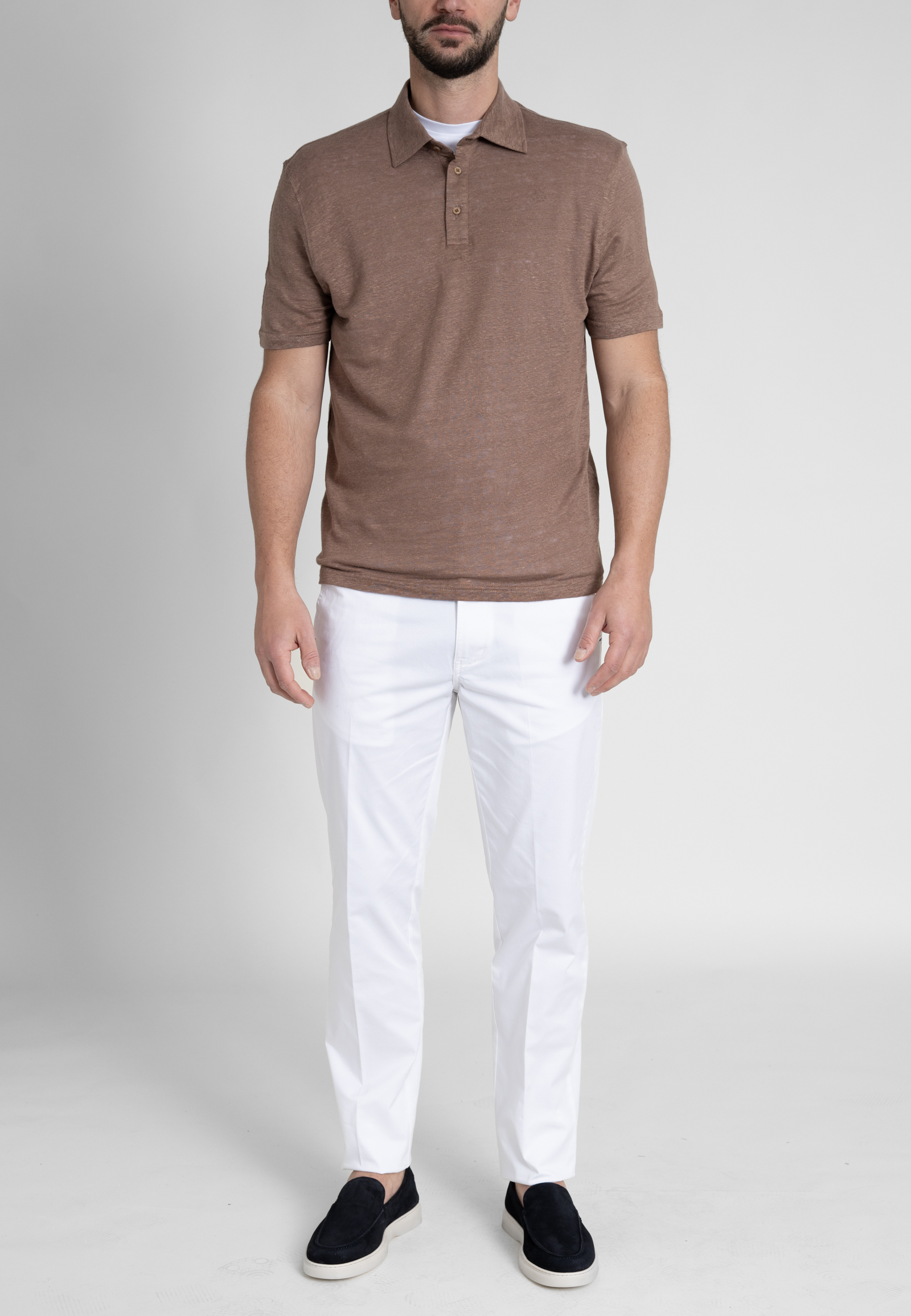 25210724-254020-A Linen melange polo regular fit - Image 1