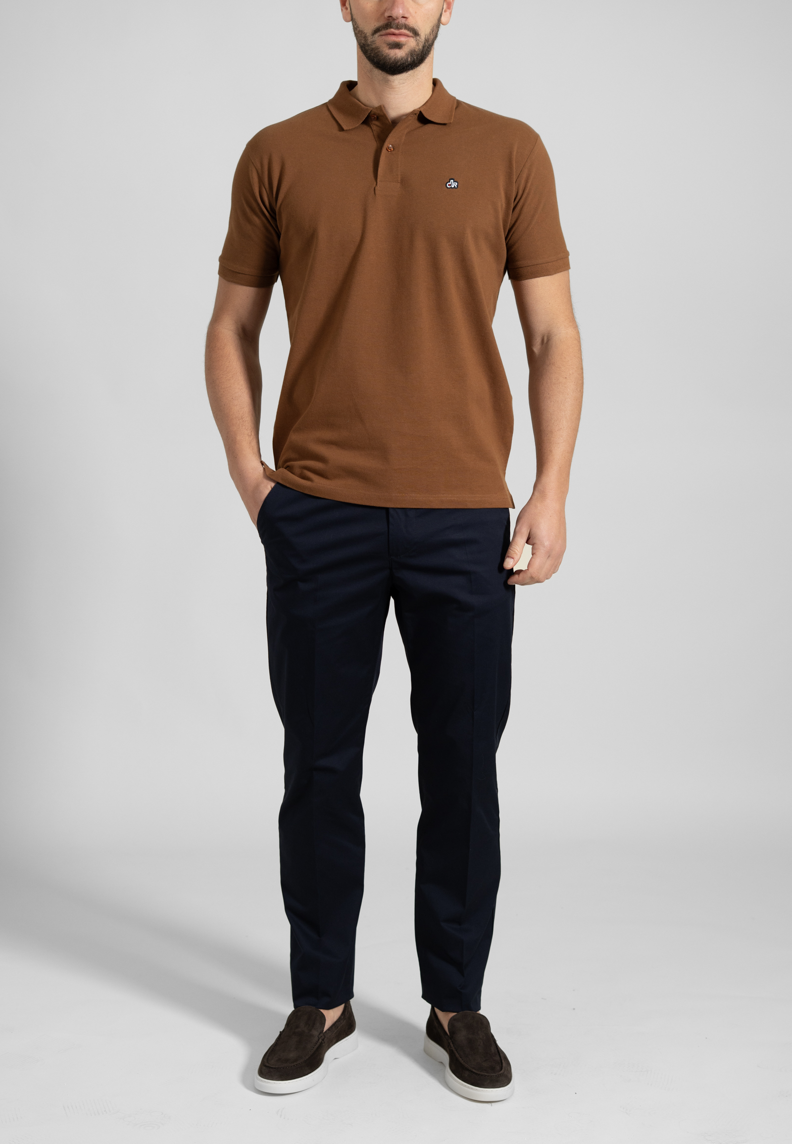40210309-412070-A Washed twill gabardine chinos trousers - Image 1