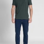 Stretch blue jeans slim line