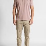 Light satin stretch chinos trousers
