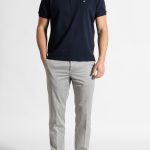 Light satin stretch chinos trousers