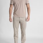 Light gabardine stretch cotton chinos trousers